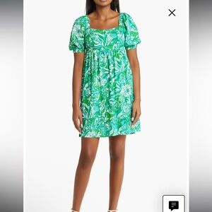 LILLY PULITZER Delaney Puff Sleeve Babydoll Dress 6